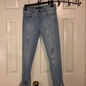 Ripped/Fringe Zara jeans